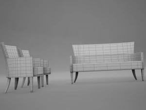 sofas living 2 3D Model