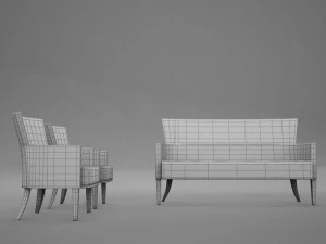 sofas living 2 3D Model