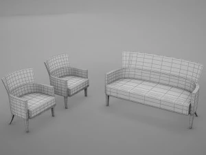 sofas living 2 3D Model