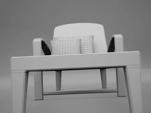 sofa chair 3 modern tropic 3D Model