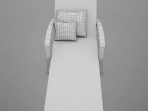 sofa chair 3 modern tropic 3D Model