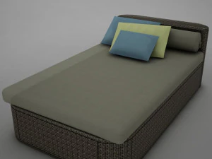 Sofasessel 1 modern tropisch 3D Modell