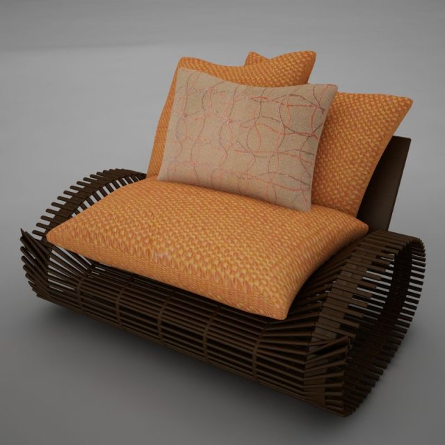 chair modern tropic 3D Model .c4d .max .obj .3ds .fbx .stl .blend 