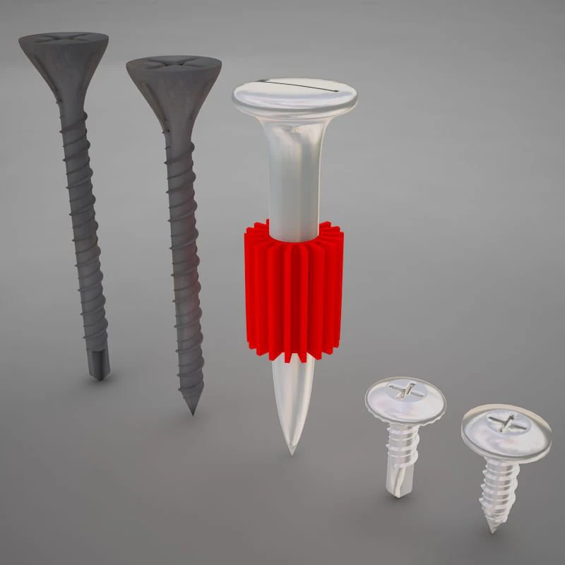 screws collection 3D Model .c4d .max .obj .3ds .fbx .stl .blend