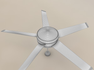 fan 002 modern dinner Modello 3D