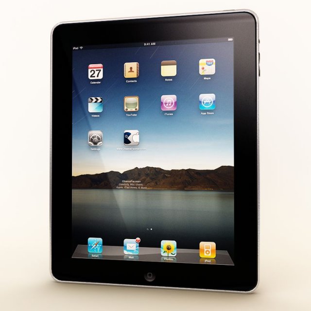 high def ipad 3D Model .c4d .max .obj .3ds .fbx .stl .blend 