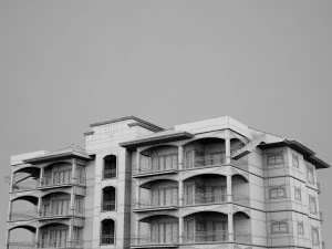 tropical latin mexican beach tower hotel condo hacienda 3D Model