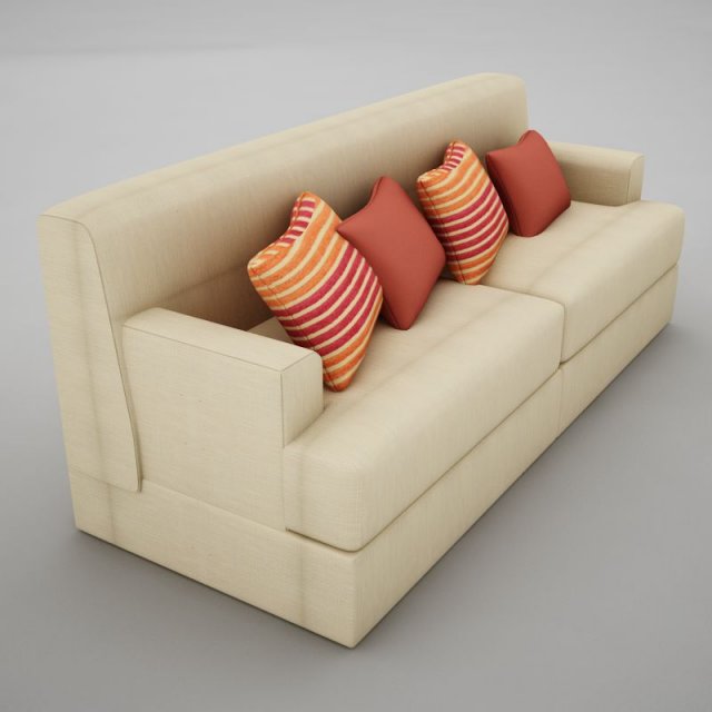 big sofa 3D Модель .c4d .max .obj .3ds .fbx .stl .blend 