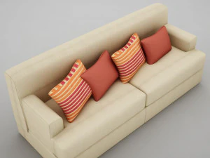 बड़ा सोफ़ा 3D मॉडल