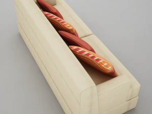 बड़ा सोफ़ा 3D मॉडल