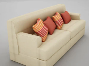 बड़ा सोफ़ा 3D मॉडल