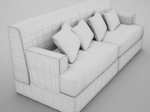 बड़ा सोफ़ा 3D मॉडल