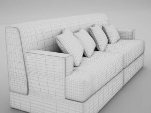बड़ा सोफ़ा 3D मॉडल