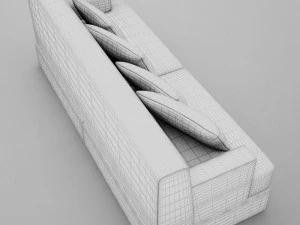 बड़ा सोफ़ा 3D मॉडल