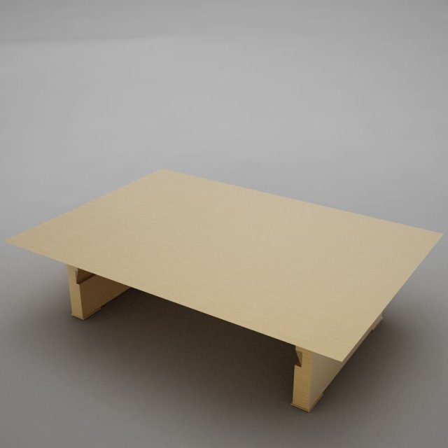 modern wood coffe table 3D Model .c4d .max .obj .3ds .fbx .stl .blend 