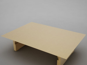 modern wood coffe table 3D Model