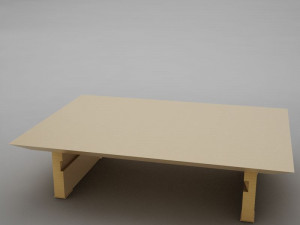 modern wood coffe table 3D Model
