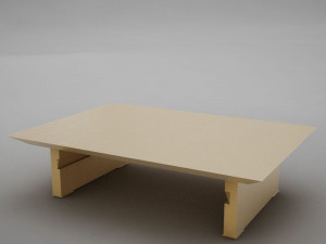modern wood coffe table 3D Model