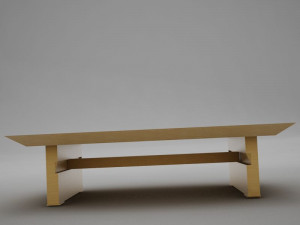 modern wood coffe table 3D Model