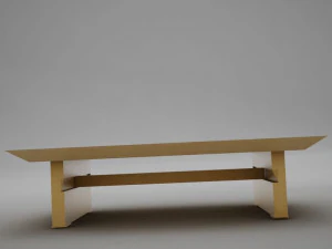 modern wood coffe table 3D Model