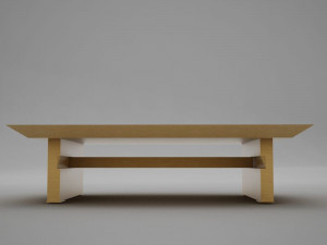 modern wood coffe table 3D Model