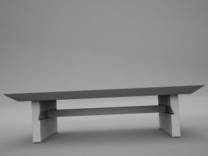modern wood coffe table 3D Model