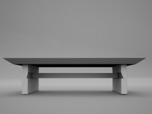 modern wood coffe table 3D Model