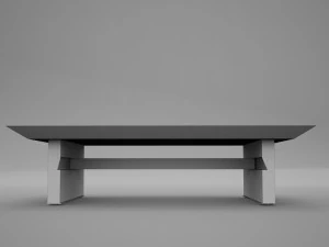 modern wood coffe table 3D Model