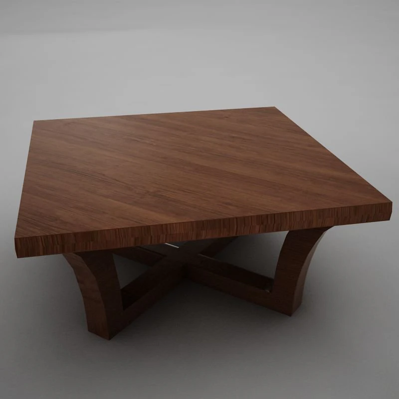 modern wood coffe table 3D Model .c4d .max .obj .3ds .fbx .stl .blend 
