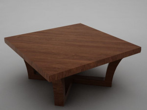modern wood coffe table 3D 模型