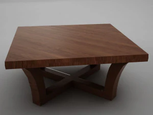 modern wood coffe table 3D Model