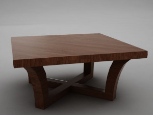 modern wood coffe table 3D 模型
