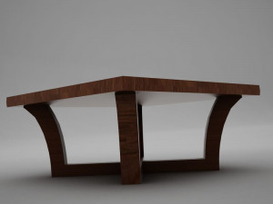 modern wood coffe table 3D 模型