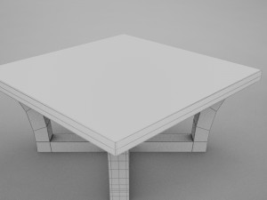 modern wood coffe table 3D 模型