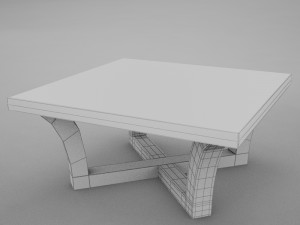 modern wood coffe table 3D 模型
