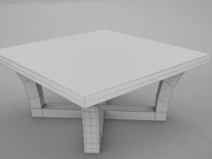modern wood coffe table 3D Model