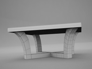 modern wood coffe table 3D 模型