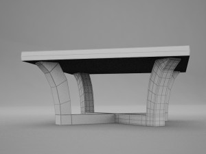 modern wood coffe table 3D 模型