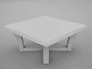 modern wood coffe table 3D 模型