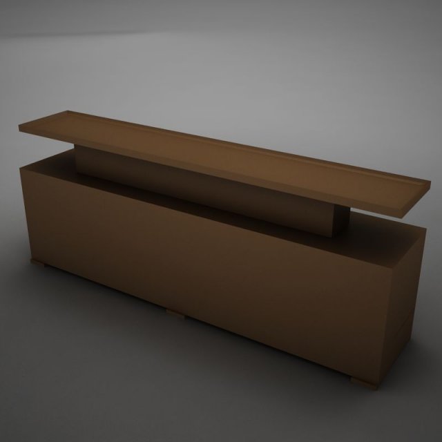 modern dining room buffet table 3 3D Модель .c4d .max .obj .3ds .fbx .stl .blend 