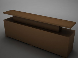 modern dining room buffet table 3 3D Model