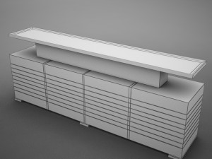 modern dining room buffet table 3 3D Модель