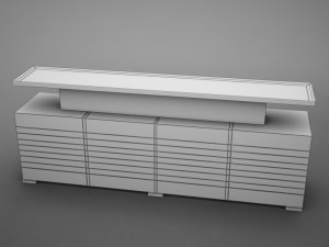 modern dining room buffet table 3 3D Модель