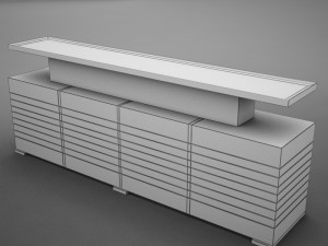 modern dining room buffet table 3 3D Модель