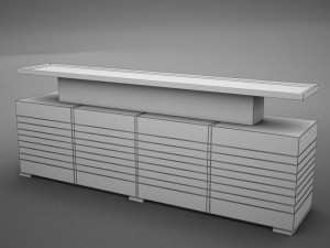 modern dining room buffet table 3 3D Модель