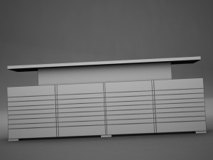 modern dining room buffet table 3 3D Модель