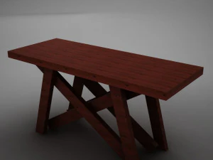 high def dining room buffet table 3D Model