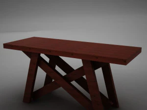 high def dining room buffet table 3D Model