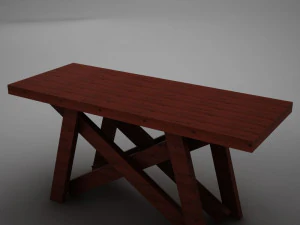 high def dining room buffet table 3D Model