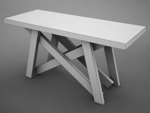 high def dining room buffet table 3D Model